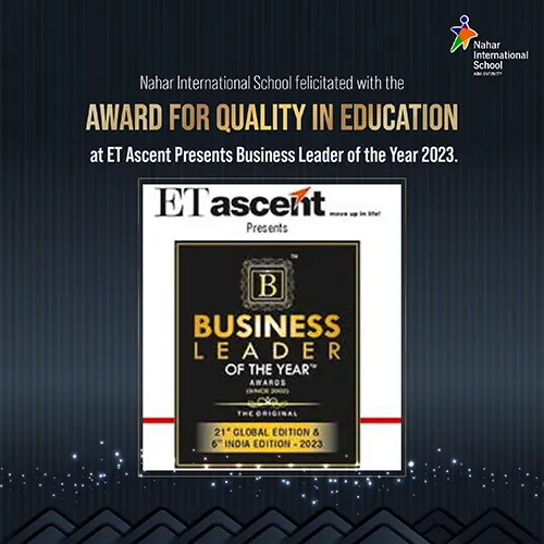 nahar internatonal school award for quality in education