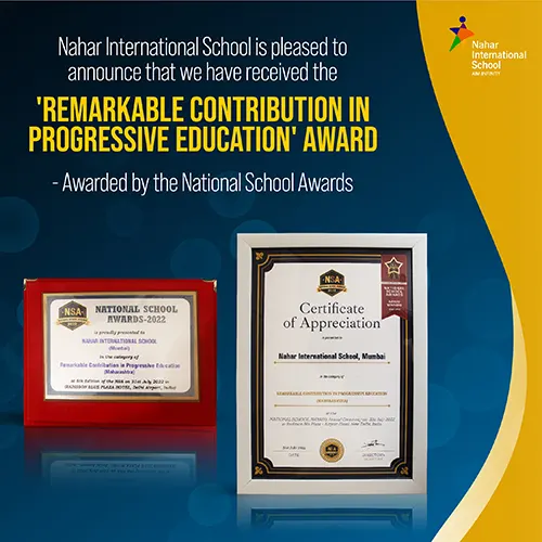 nahar internatonal school REMARKABLE CONTRIBUTION IN PROGRESSIVE EDUCATION AWARD