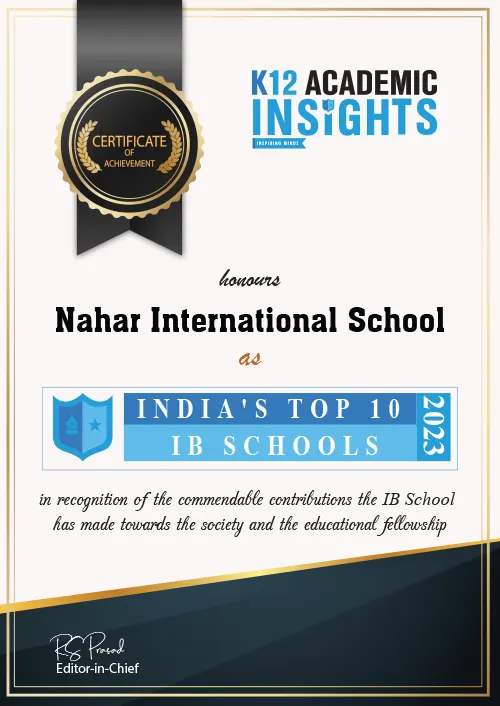 nahar internatonal school INDIA'S TOP 10IB SCHOOLS 2023